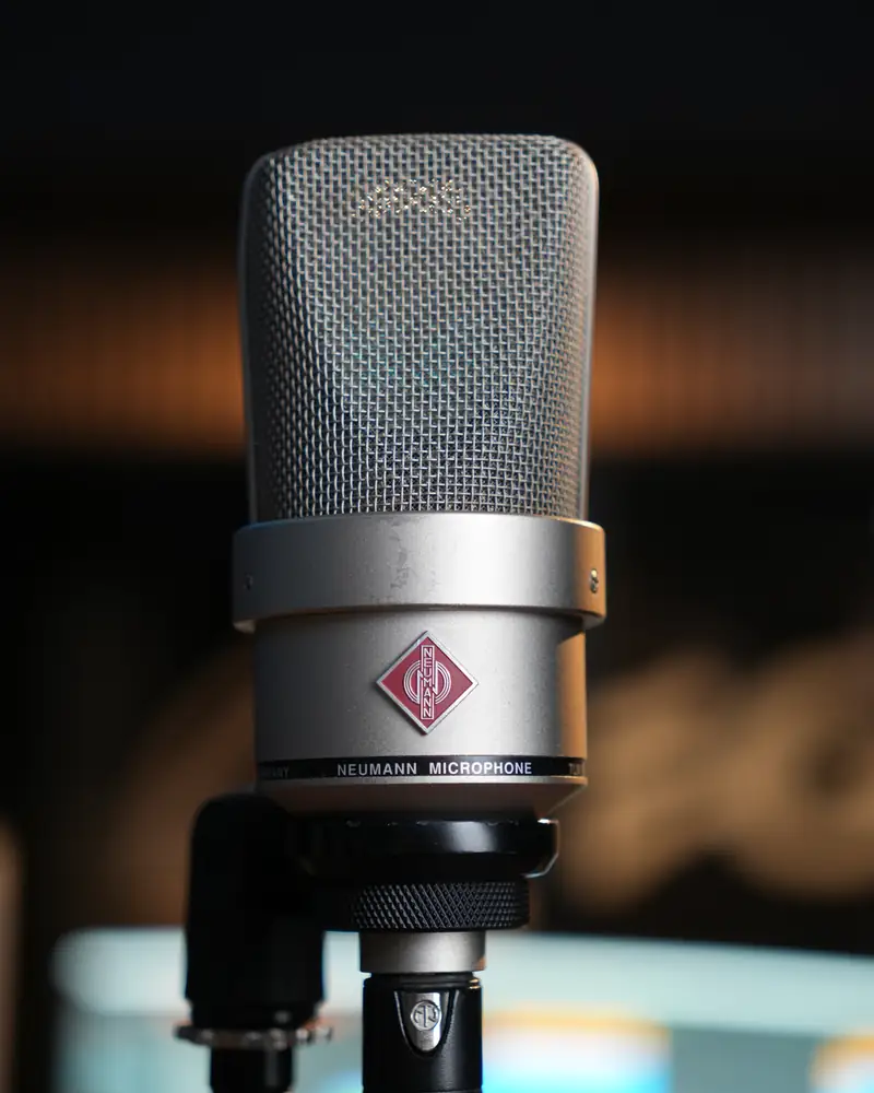 Микрофон Neumann с поп-фильтром